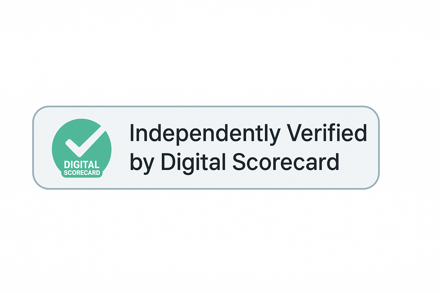 Independently Verified by Digital Scorecard