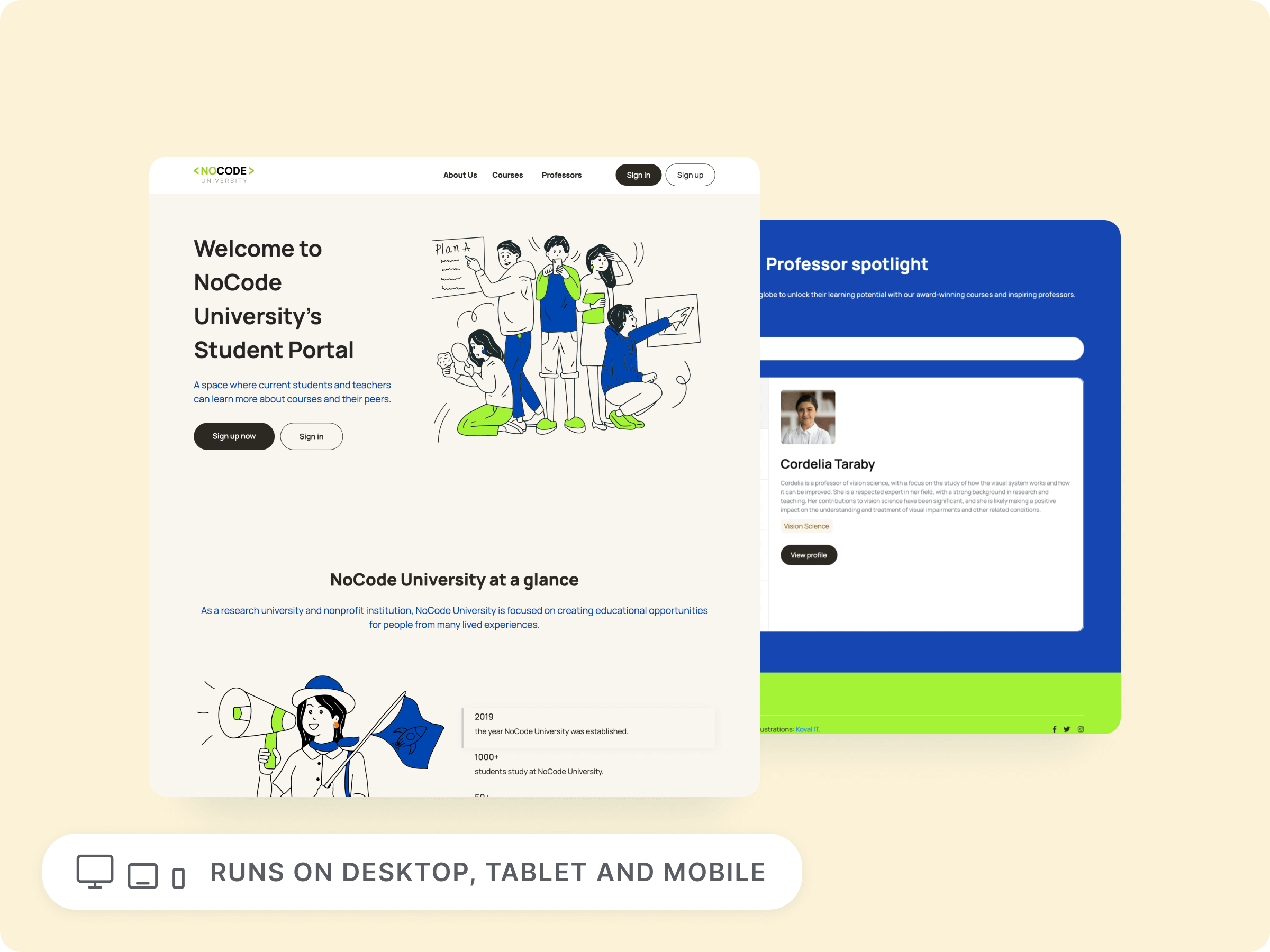 Free Google Sheets Student Portal Template | Softr