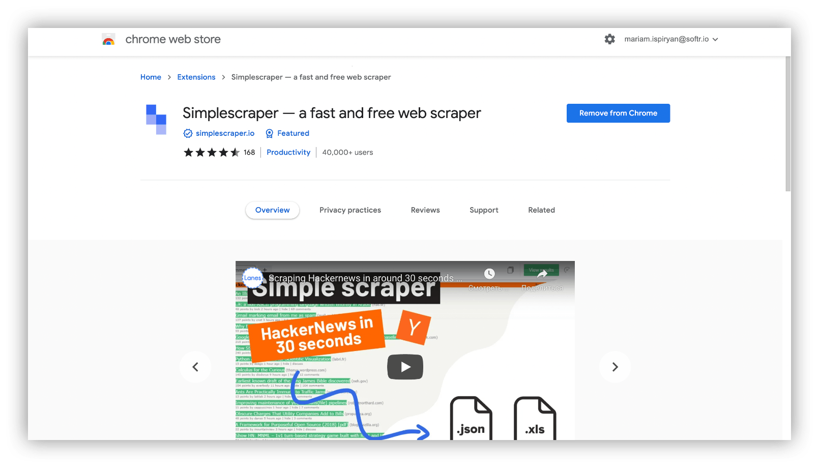 simplescraper chrome extension 