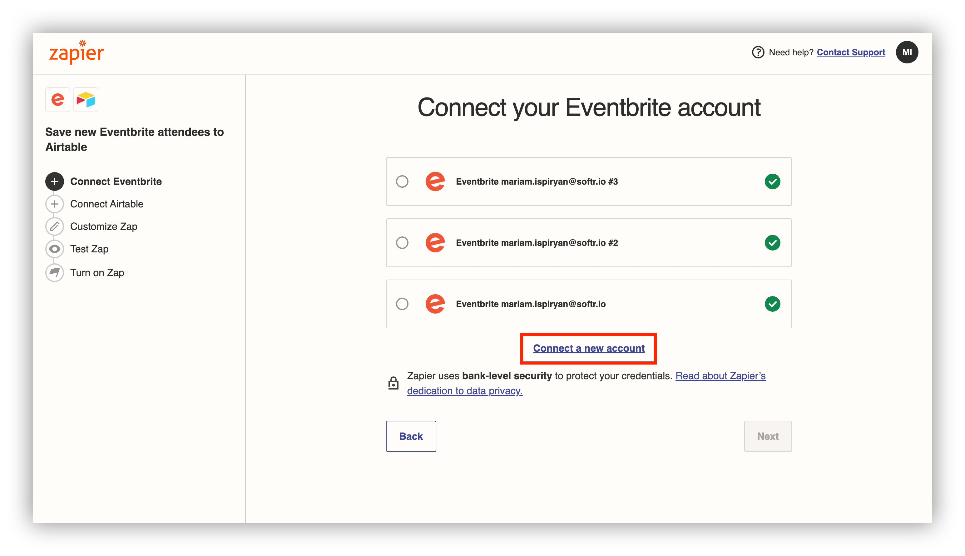 connect eventbrite with zapier