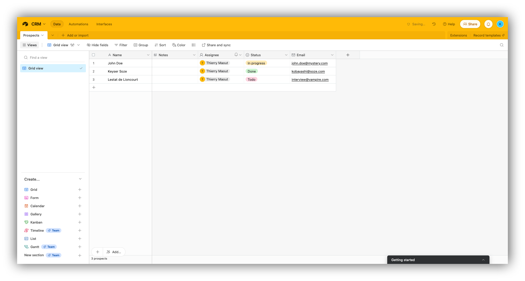 Step 6: Add data to your table