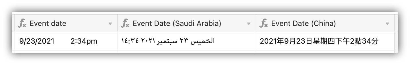 airtable timezone locale