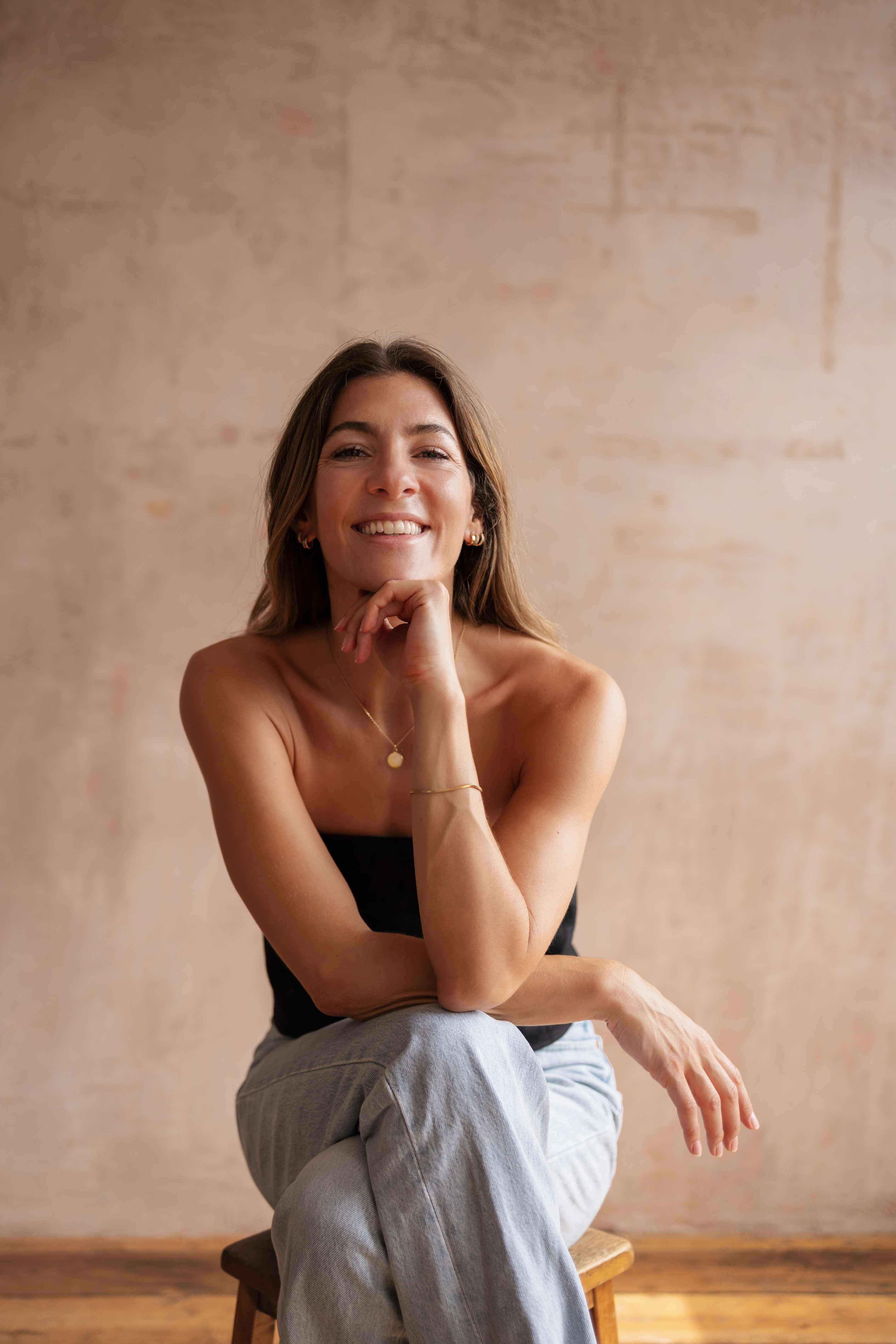 Harriet performing Pilates