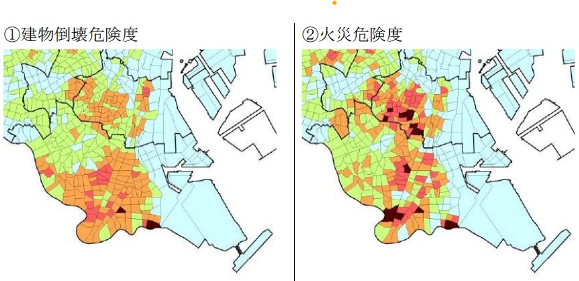 東京都火災 ハザード マップ | 東京都 震度分布図 – 地域危険度一覧表 – MFDZ