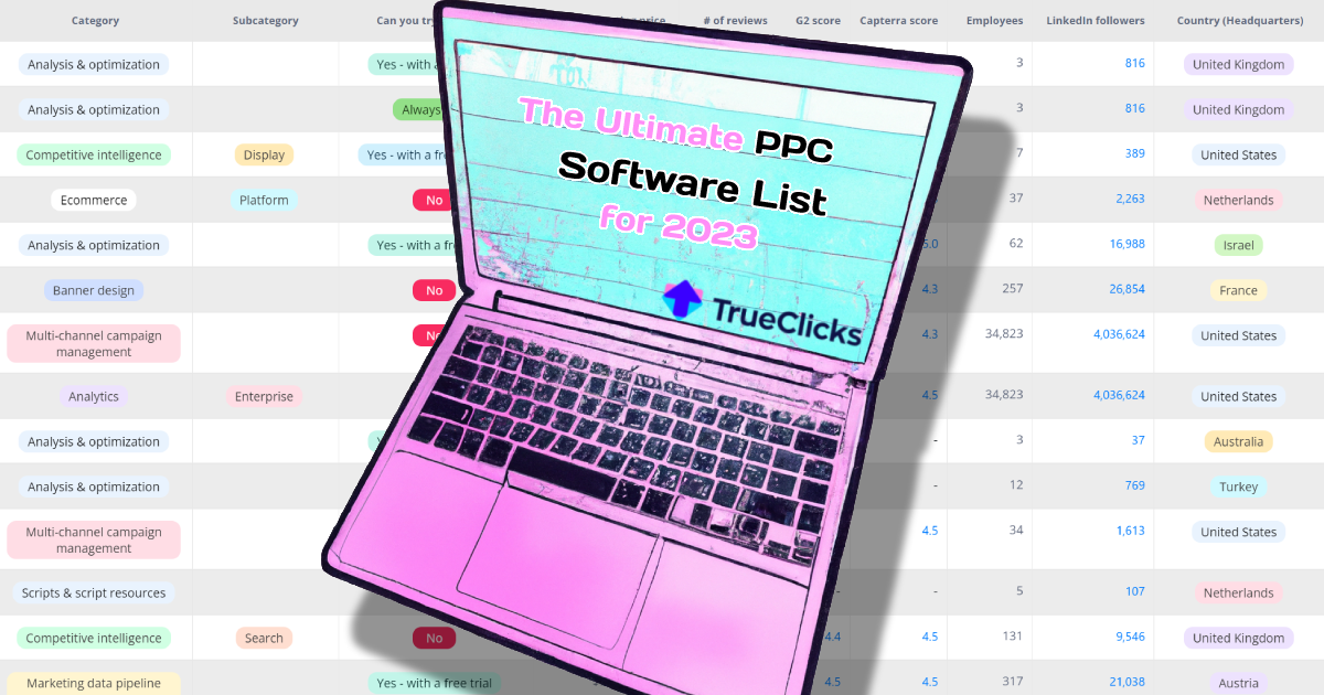 The Ultimate PPC Software List for 2024 (180+ Solutions)