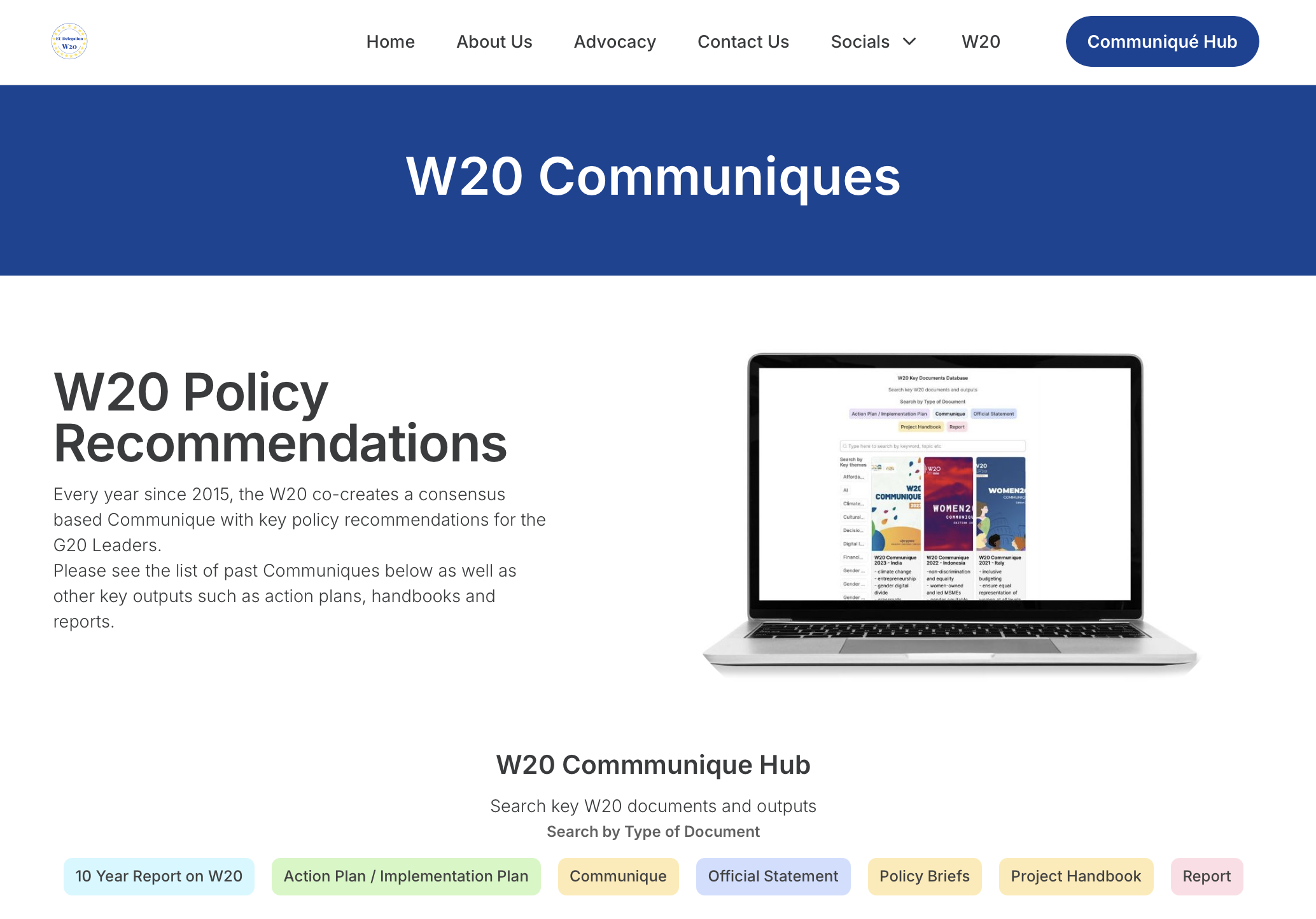 EU Delegation W20 - Home
