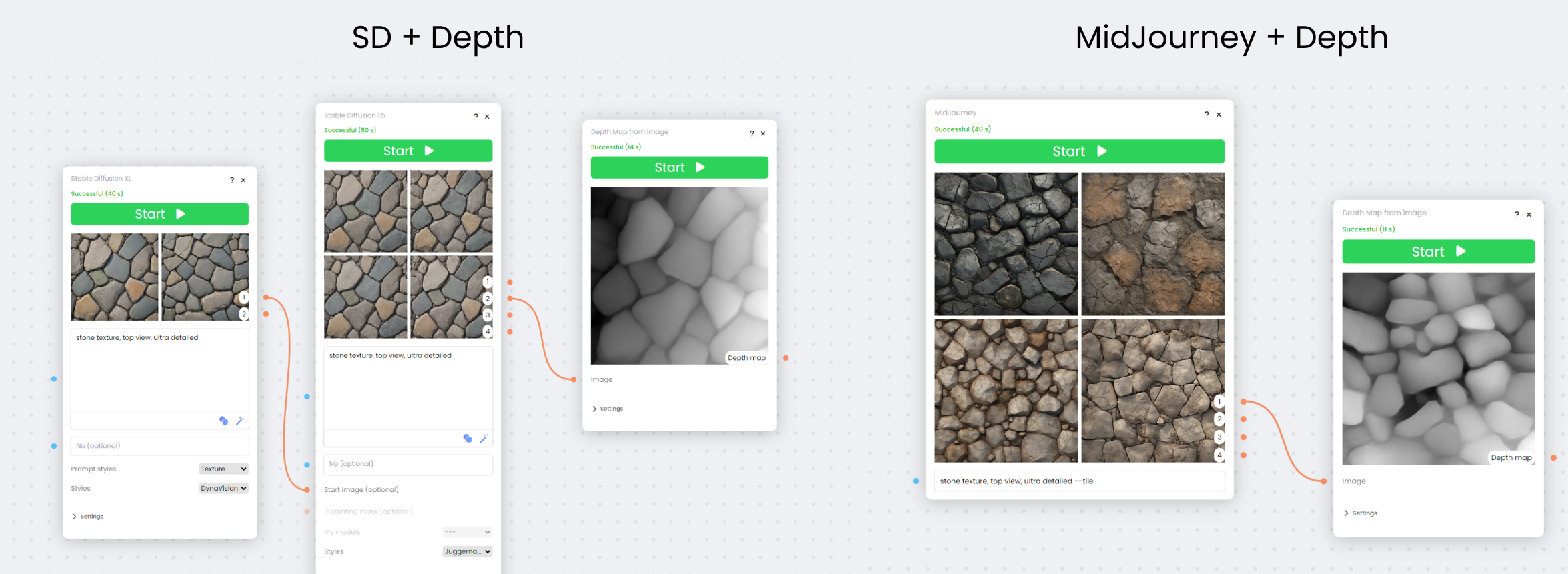 Top 3 Pipelines For Creating Textures With AI MidJourney SD XL