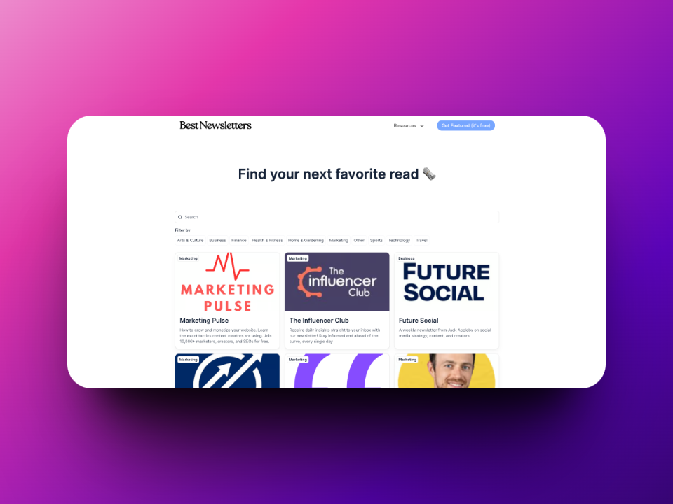 Best Newsletters | Find your next newsletter